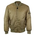 thumbnail image 1 of Men's Premium Multi Pocket Water Resistant Padded Zip Up Flight Bomber Jacket (Beige,S), 1 of 4