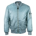thumbnail image 1 of Men's Premium Multi Pocket Water Resistant Padded Zip Up Flight Bomber Jacket (Light Blue,XL), 1 of 2
