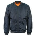 thumbnail image 1 of Men's Premium Multi Pocket Water Resistant Padded Zip Up Flight Bomber Jacket (Navy,S), 1 of 3