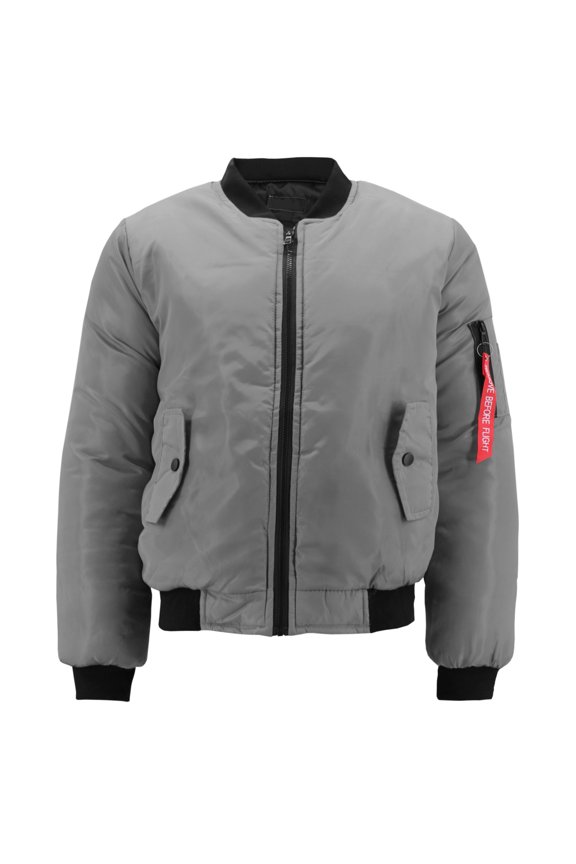 Men's Premium Multi Pocket Water Resistant Padded Zip Up Flight Bomber Jacket (charcoal, 2XL)