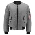thumbnail image 1 of Men's Premium Multi Pocket Water Resistant Padded Zip Up Flight Bomber Jacket (charcoal, 3XL), 1 of 3