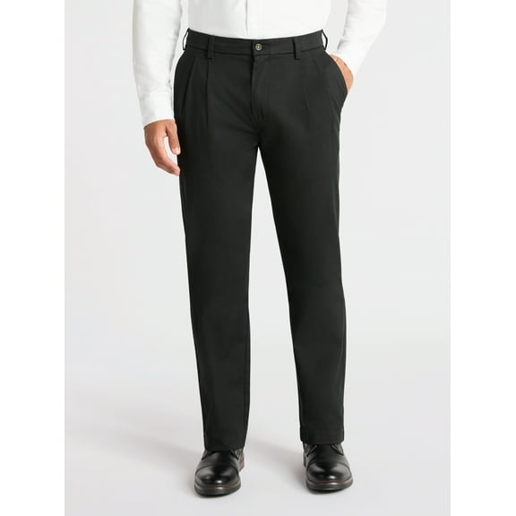 George Big Men's Premium Pleated Regular Fit Khaki Pants