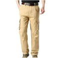 thumbnail image 1 of Men's Premium Relaxed Fit Straight Leg Cargo Pant Outdoor Ripstop Tactical Pants Water-Resistant Military Cargo Pants Lightweight EDC Pockets Outdoor Hiking Work Pants, 1 of 6