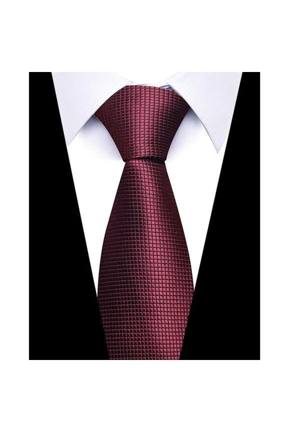 Men's Premium Silk Plaid Necktie Formal Business Suit Tie, Stylish Woven Casual Accessory for Wedding Groom Office Gentlemen and Festive Party Events