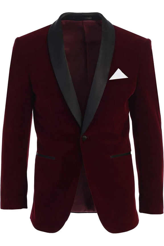 Men's Premium Slim Fit Shawl Lapel Velvet Jacket-Many Colors