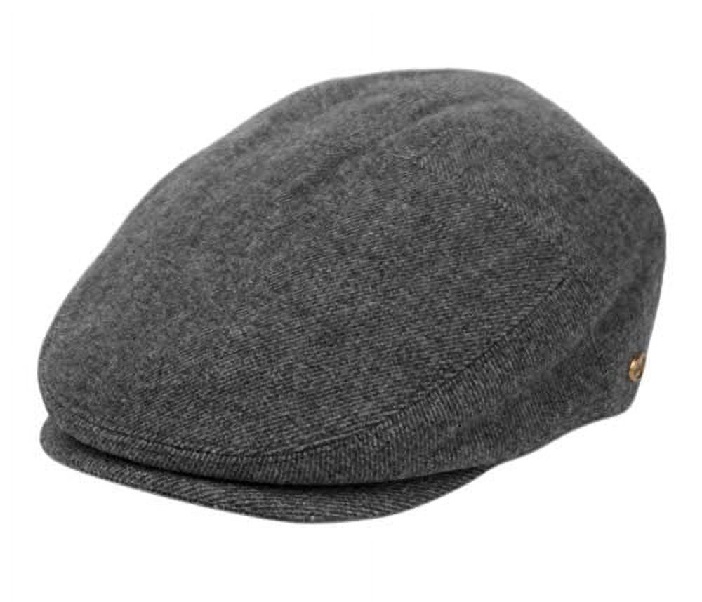 Herringbone Tweed Newsboy Cap | Wintermütze Für Herren, Größe L/XL, Anthrazit, Aus Wollmischung