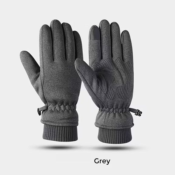 Men's Premium Velvet Windproof Ski Gloves - Insulated Winter Riding Gloves for Outdoor Activities