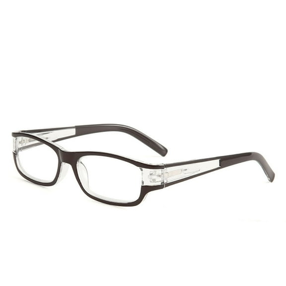 Men's Presbyopic Glasses Rectangle Dark Brown Classic Reading Glasses 4.00 Women's Spring Hinge Two-tone Stylish Readers +4.00