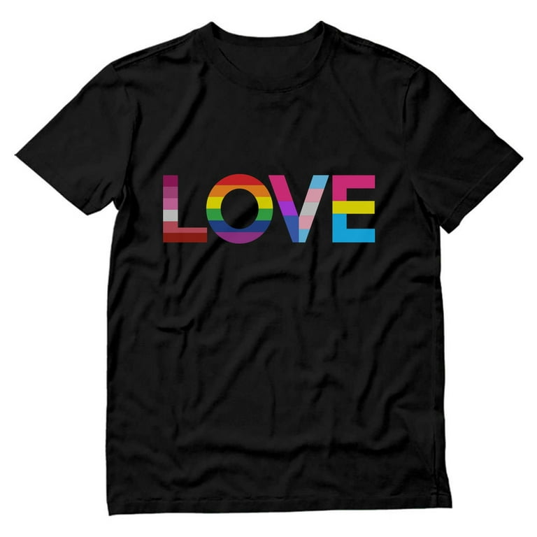 Gay Pride Tee Shirt Love Is Love Rainbow Flag Colors Gay Pride Tee Shirt Love Is Love Rainbow Flag Colors