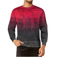 thumbnail image 1 of Men's Print Crew Neck Sweatshirt Oversized Long Sleeve Pullover Top Fall Winter Casual Loose Cotton Top for Men (Multicolor L), 1 of 5