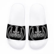 Men s Print Slide Sandals With Rubber Outsole For Indoor Outdoor Comfort