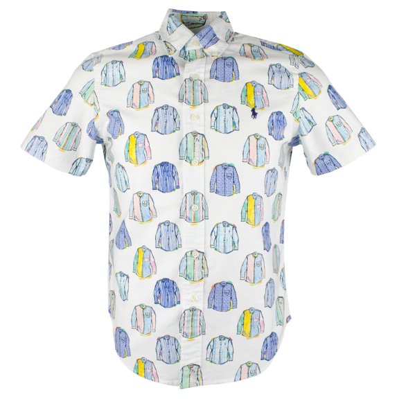 Men's  Printerly Oxford Print Classic Fit Shirt Small