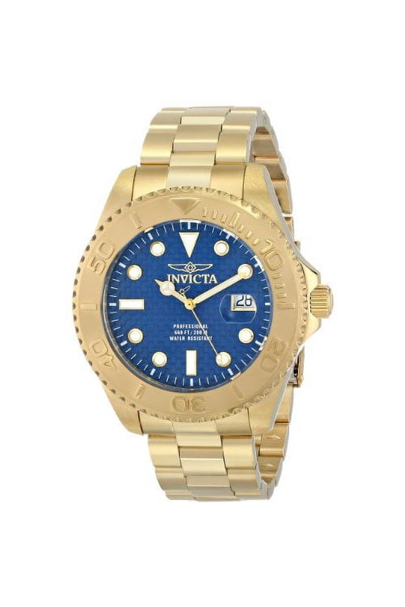 Men's Pro Diver 18k Gold-Tone Bracelet Blue Dial