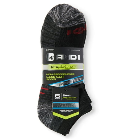 Men‘s Pro Platinum Low Cut Socks, 6 Pack