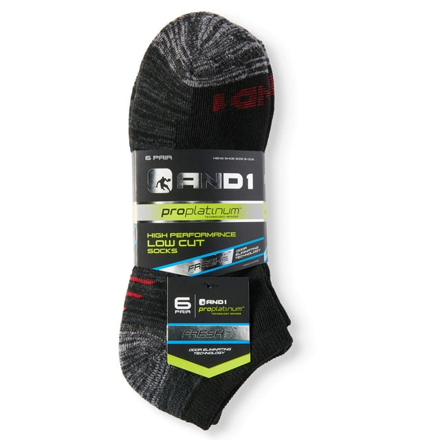 Men‘s Pro Platinum Low Cut Socks, 6 Pack