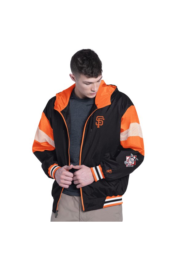 Men's Pro Player Black/Orange San Francisco Giants Legacy Lightweight Full-Zip Jacket