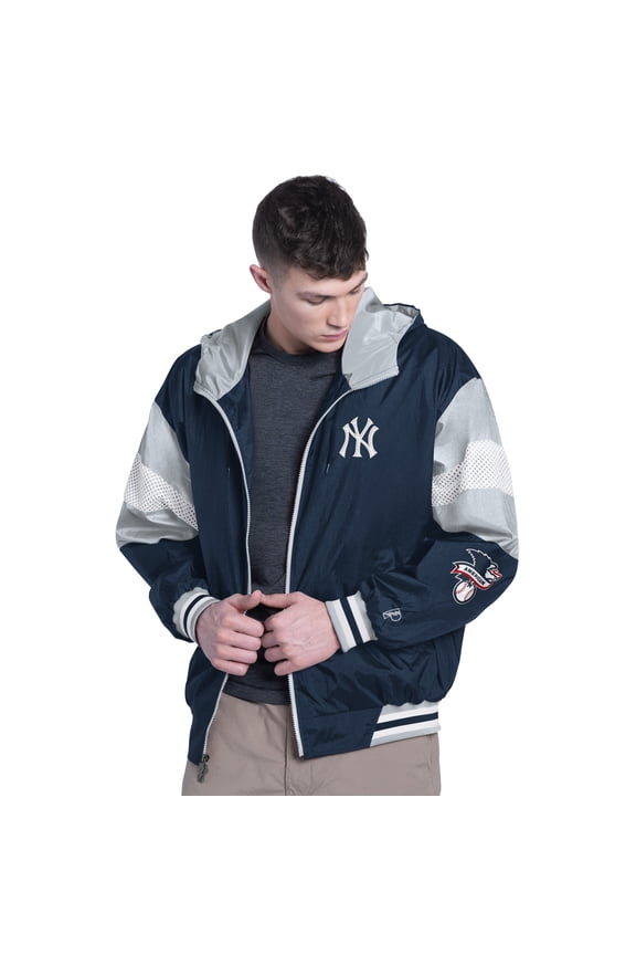 Men's Pro Player Navy/Gray New York Yankees Legacy Lightweight Full-Zip Hooded Jacket