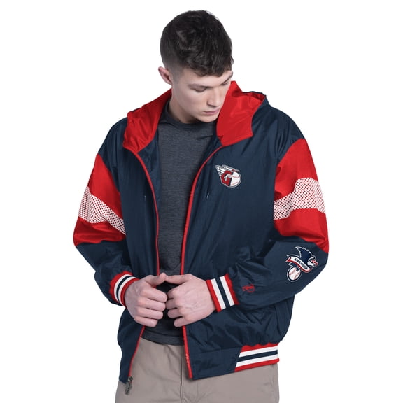 Men's Pro Player Navy/Red Cleveland Guardians Legacy Lightweight Full Zip Hooded Jacket