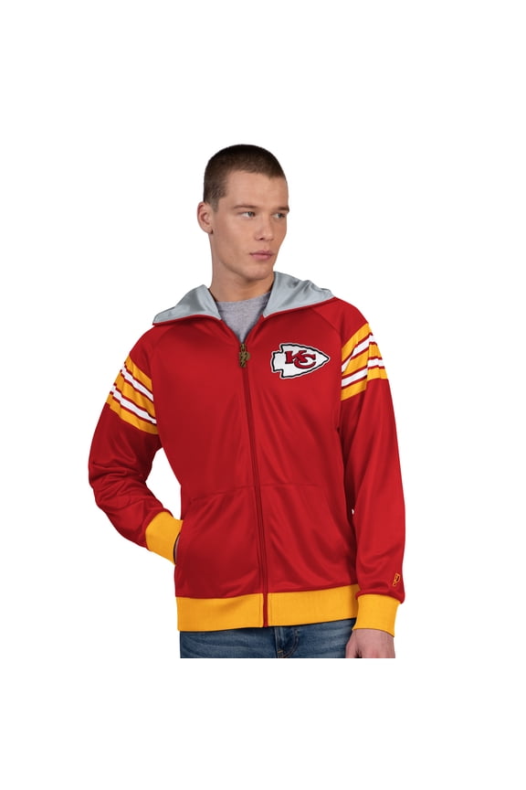 Men's Pro Player Red/Gold Kansas City Chiefs Helmet Full-Zip Hooded Track Jacket
