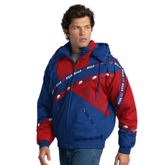 Men's Pro Player Royal Buffalo Bills Double Tape Full-Zip Jacket with Detachable Hood
