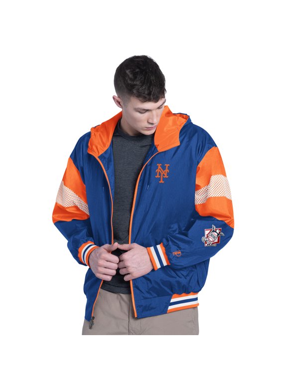 Men's Pro Player Royal/Orange New York Mets Legacy Lightweight Full-Zip Hooded Jacket
