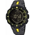 thumbnail image 1 of Men's Pro Trek Solar Powered Triple-Sensor Watch with Black/Yellow Strap, 1 of 4