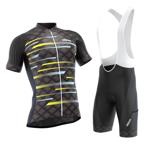 Men’s Pro Urban Cycling Carbide Short Sleeve Jersey, Bib Shorts, or Kit Bundle