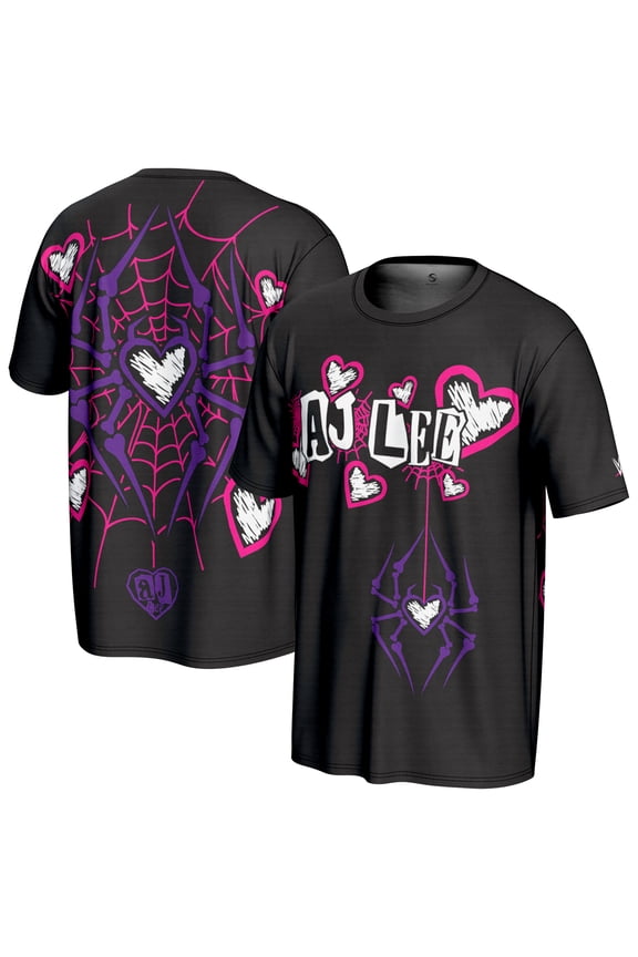 Men's ProSphere Black AJ Lee Spider Web T-Shirt
