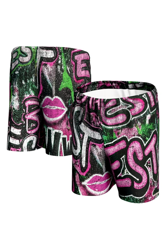 Men's ProSphere Black Bianca Belair Graffiti Shorts