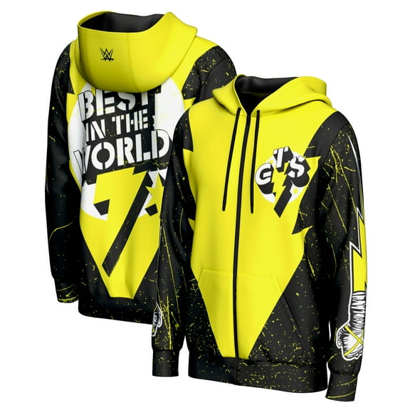 Men's ProSphere Black CM Punk Go To Sleep Full-Zip Hoodie
