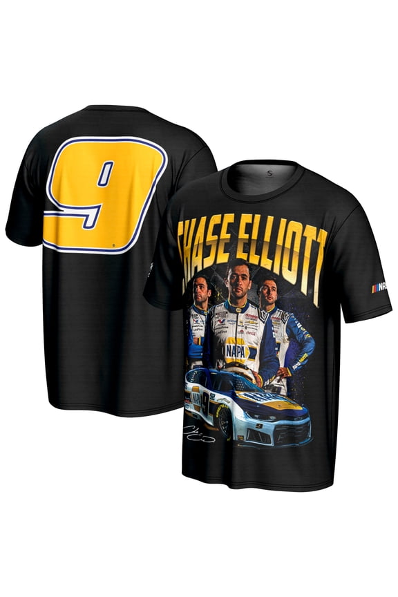 Men's ProSphere Black Chase Elliott NAPA Collage T-Shirt