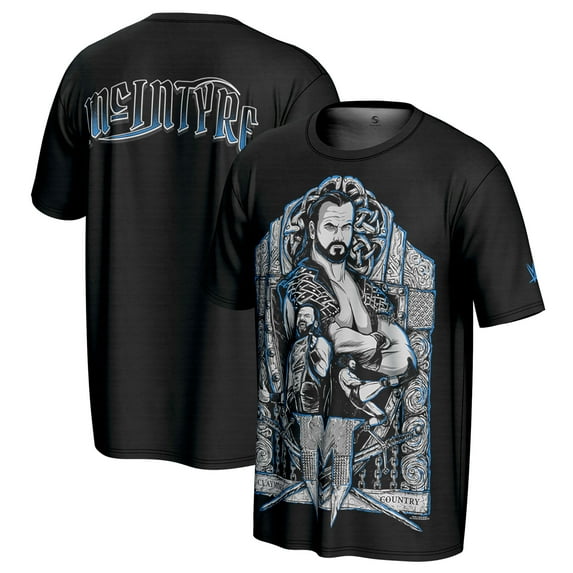 Youth ProSphere Black Drew McIntyre Superstar Collage T-Shirt