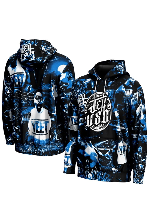 Men's ProSphere Black Jey Uso Crowd Pullover Hoodie