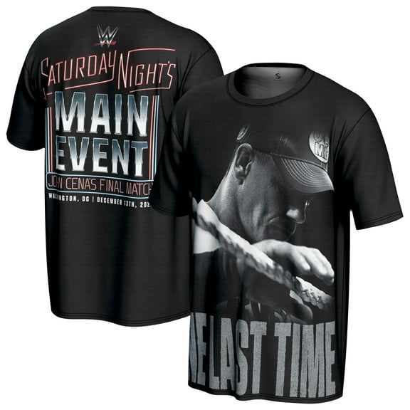 Men's ProSphere Black John Cena Final Match One Last Time T-Shirt
