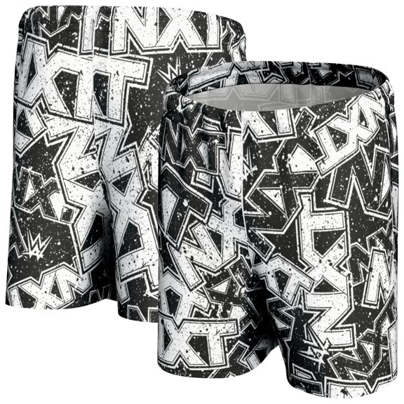 Men's ProSphere Black NXT Logo Allover Print Shorts