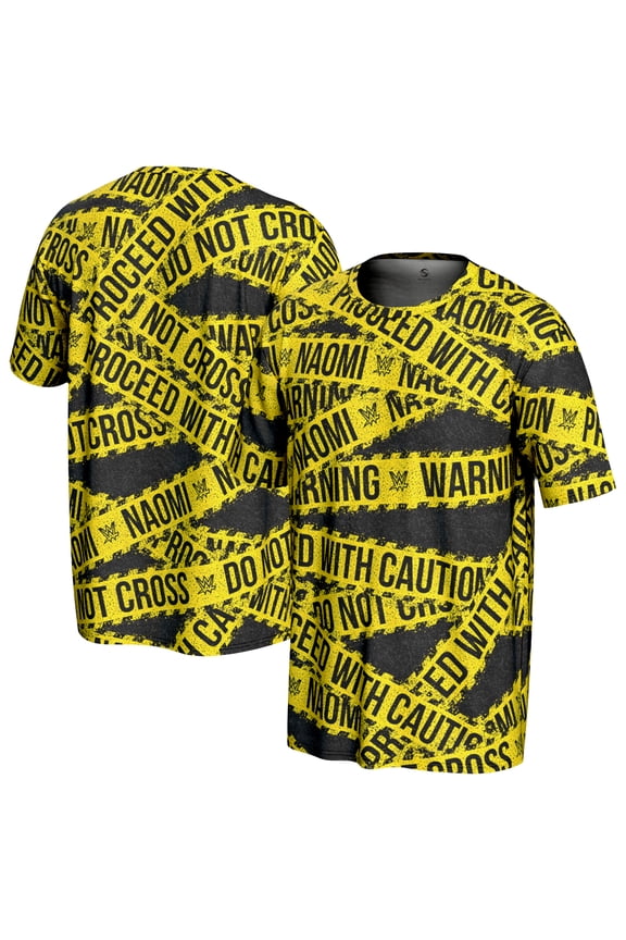 Men's ProSphere Black Naomi Caution Tape Graphic T-Shirt