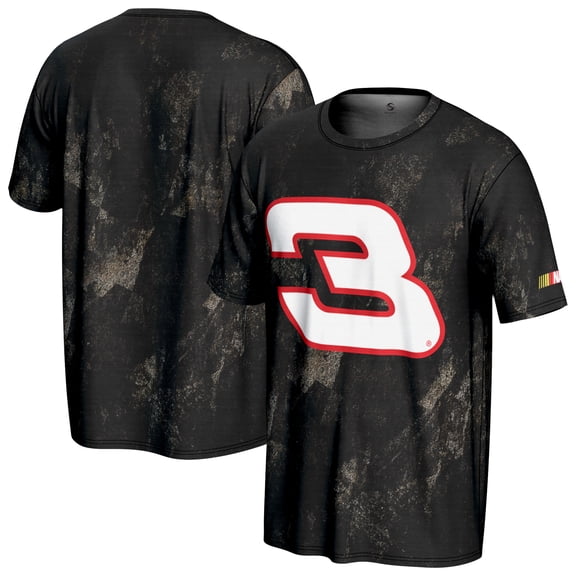Men's ProSphere Black Richard Childress Racing Allover Print #3 T-Shirt