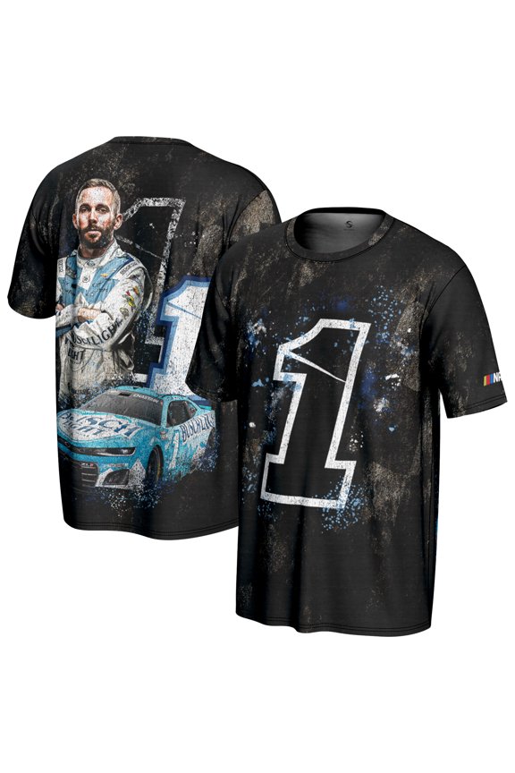 Men's ProSphere Black Ross Chastain All Over Print T-Shirt