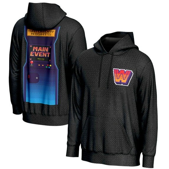 Men's ProSphere Black Saturday Night's Main Event Retro Pullover Hoodie