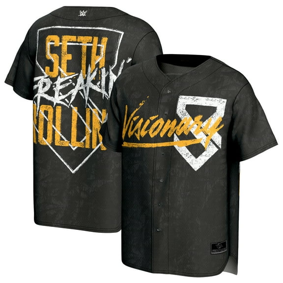 Men's ProSphere Black Seth Rollins Visionary Fashion Baseball Jersey