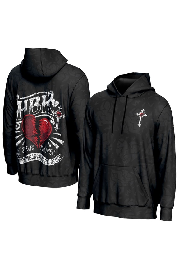 Men's ProSphere Black Shawn Michaels Heartbreak Kid Pullover Hoodie