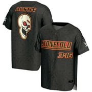 Mens ProSphere Black Stone Cold Steve Austin 316 Skull Fashion Baseball Jersey