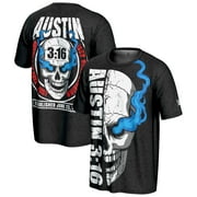 Men's ProSphere Black "Stone Cold" Steve Austin 3:16 Skull T-Shirt