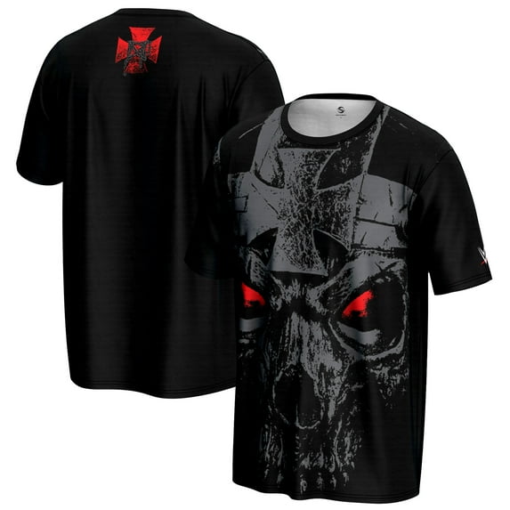 Men's ProSphere Black Triple H Skull King Eyes T-Shirt