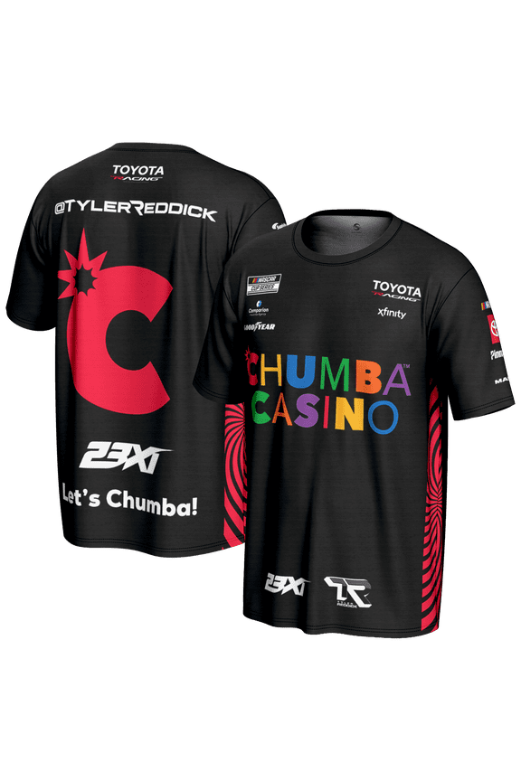 Men's ProSphere Black Tyler Reddick Chumba Casino T-Shirt