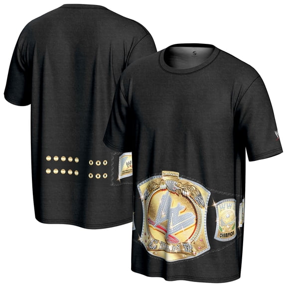 Men's ProSphere Black WWE Spinner Belt T-Shirt
