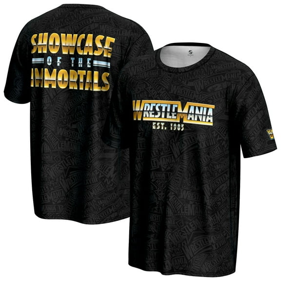 Men's ProSphere Black WrestleMania Celebration T-Shirt