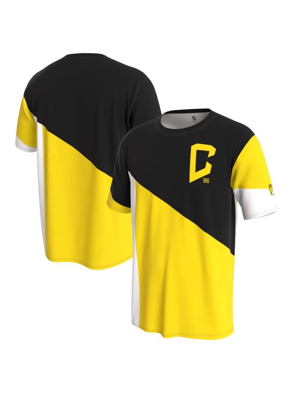 Men's ProSphere Black/Yellow Columbus Crew Patchwork T-Shirt