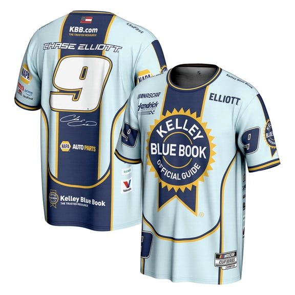 Men's ProSphere Blue Chase Elliott Kelley Blue Book T-Shirt
