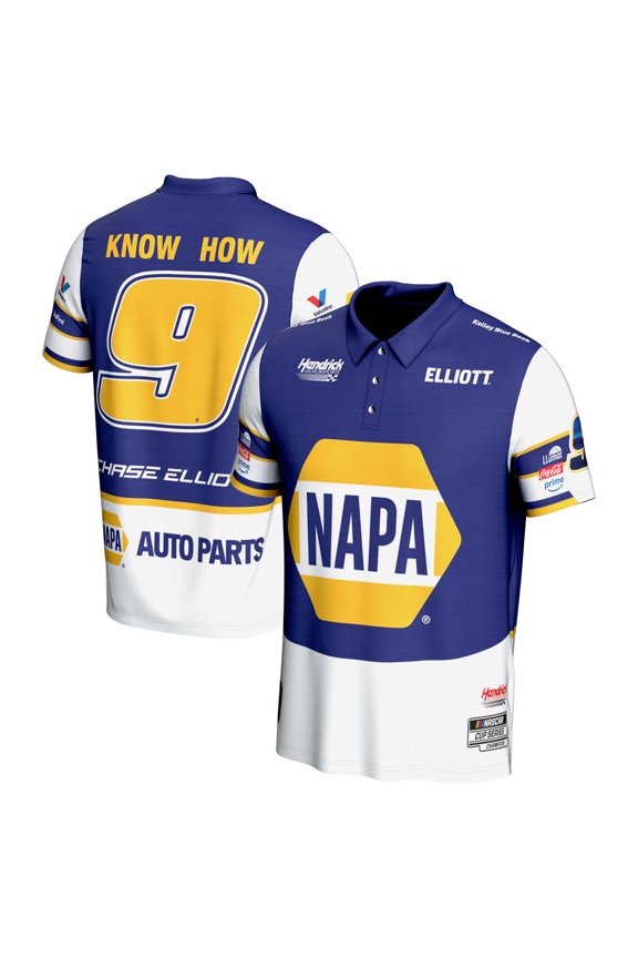 Men's ProSphere Blue Chase Elliott NAPA Polo